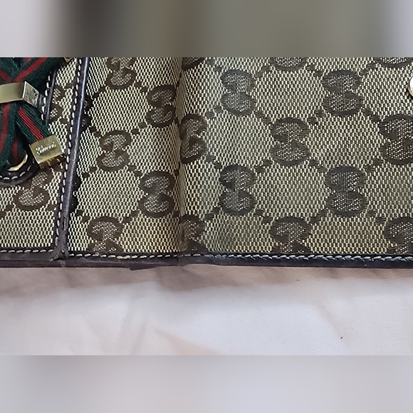 Gucci Monogram Princy Sherry Line Compact Wallet - Picture 16 of 16
